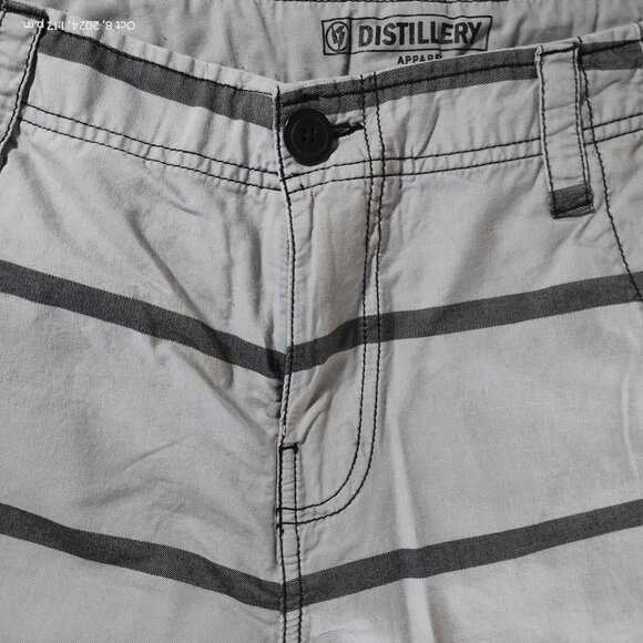 Distillery 100% cotton size 32 Grey and Black Stripes Utility Chino - Picture 6 of 7